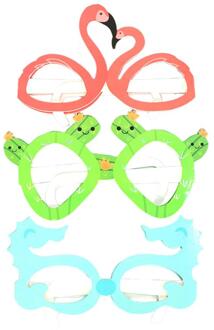 6pcs Grappige Glazen Party Papier Oogmasker Kleurrijke Foto Props Zonnebril Frame Partij Gunst voor Cosplay Verjaardagsfeestje Maskerade