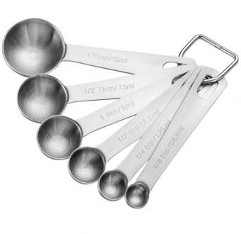 6Pcs Herbruikbare Roestvrij Staal Kruiden Koffie Maatlepel Scoop Lepel Voor Bakken Thee Koffie Kichen Meten Set