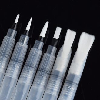 6Pcs Hervulbare Water Borstel Inkt Pen Voor Water Kleur Kalligrafie Tekening Schilderen Illustratie Pen