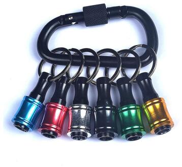 6Pcs Hex Shank Schroevendraaier Bit Houder Extension Bar Tough 1/4 Sleutelhanger Quick Release Carrying Lichtgewicht Gereedschap