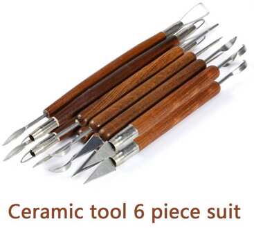 6Pcs Hout Klei Beeldhouwen Set Wax Carving Aardewerk Gereedschappen Shapers Polymeer Klei Beeldhouwen Wax Carving Aardewerk Gereedschappen Shapers