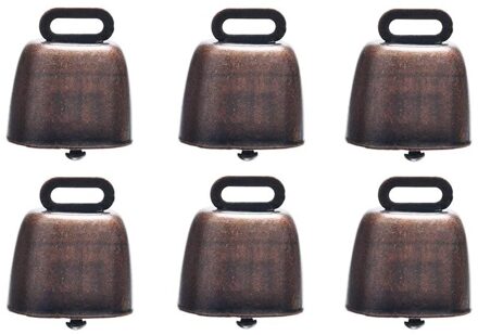 6Pcs Huisdier Anti-verloren Rood Koperen Bel Vee Paard Schapen Grazen Bel Hond Zindelijkheidstraining Deurbel