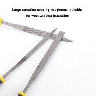 6Pcs Indienen Ronde Platte Half-Ronde Bestand Mini Metalen Rasp Naald Bestanden Set Houtsnijwerk Gereedschap Rasp Naald filing Tool