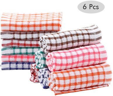 6Pcs Katoen Keuken Thee Handdoeken Absorberende Pluizende Catering Restaurant Doek Theedoeken Cozinha Cocina Cucina Karcher Keuken