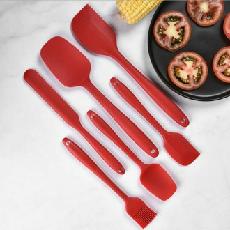 6Pcs Kitchen Silicone Cooking Utensils Set Non-stick Spatula Turner Baking