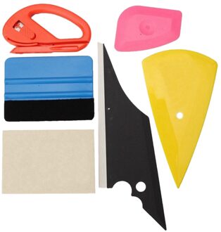 6Pcs Koolstofvezel Auto Gereedschap Vinyl Wrap Film Sticker Verpakking Hulpmiddel Auto Window Tint Folie Netic Stok Zuigmond Schraper