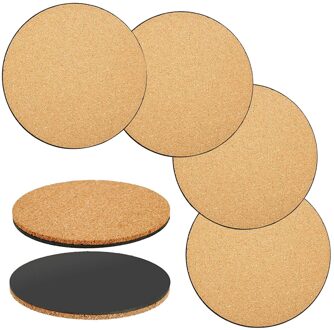 6Pcs Kurk Plant Mat Ingemaakte Plaat Pad Tuinieren Kurk Bloempot Pakking Bureau Coaster 10/15/20 Cm Ronde transplanteren Pot Land Mat Diameter 100mm thic