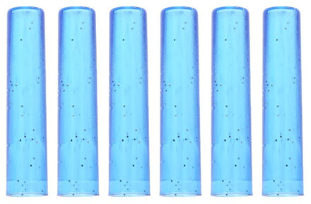 6Pcs Leuke Potlood Cap Sleeve Cover Extender Plastic Protector Schoolbenodigdheden Blauw