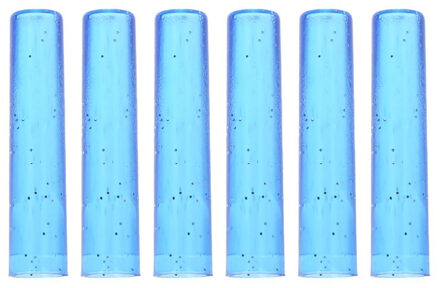 6Pcs Leuke Potlood Cap Sleeve Cover Extender Plastic Protector Schoolbenodigdheden Blauw