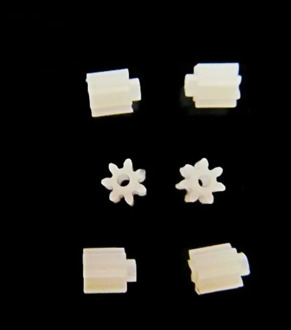 6PCS/Lot 7 Teeth 0.75mm Shaft Hole Gears Small Remote Control Helicopter Spare Parts Motor Small Gear 7T Diameter 2.6mm