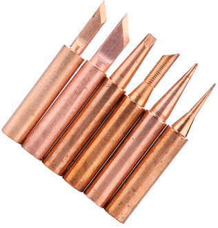 6pcs/lot 900M-T Copper Soldering Iron Tips Lead Free Solder Welding Sting For 936/937/938/969/8586/852D Soldering Station