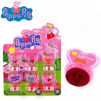 6pcs/lot Children Stamp Toys Cute Cartoon Peppa Pig Stationery Sets Kids Seal Scrapbooking Stamper DIY Early Education Toy Gifts