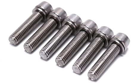 6Pcs M5 * 20Mm Stalen Fiets Headset Stem Cap Schroef Staal Bike Seat Disc Bolt Fietsen