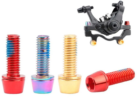 6pcs M6*18mm M6*20mm Bolt for Disc Brake Caliper Clamp MTB Bike Bicycle Screw Crank Lock Bolts Disc Brake Screws for Road