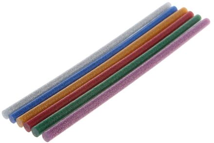 6pcs Melt Lijm Stick Gemengde Kleur Glitter 7mm Voor DIY Craft Speelgoed Reparatie Tools