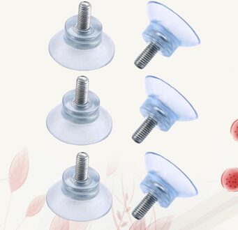 6Pcs Meubels Bureau Glas Pvc Transparante Anti-Collision Zuignappen Sucker Hanger Pads Met Schroeven Voor Glazen Tafel (6X13) afbeelding 1