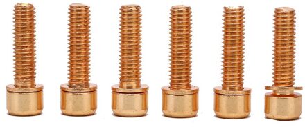 6Pcs Multicolor Rvs Schroeven Bouten Met Wasmachine M5 * 18Mm Voor Fiets Stengels & Stuur Rood, goud, Groen, Blauw GD