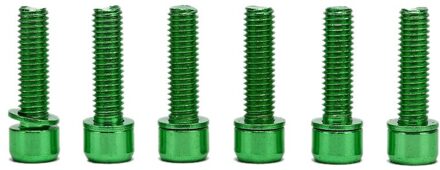6Pcs Multicolor Rvs Schroeven Bouten Met Wasmachine M5 * 18Mm Voor Fiets Stengels & Stuur Rood, goud, Groen, Blauw GN