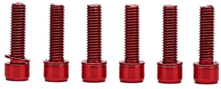 6Pcs Multicolor Rvs Schroeven Bouten Met Wasmachine M5 * 18Mm Voor Fiets Stengels & Stuur Rood, goud, Groen, Blauw