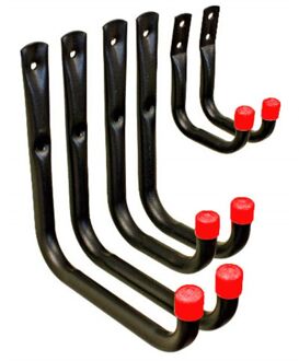 6Pcs Multifunctionele Metal Heavy Duty Garage Opslag Utility Haken Wall Mount Hangers En Organisator Voor Ladder Gereedschap Stoel