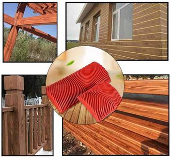 6Pcs Muur Textuur Art Schilderen Tool Set Hout Korrelen Schilderen Tool Art Behang Imitatie Houtnerf Tool