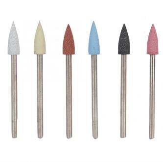 6Pcs Nail Boren Slijpen Hoofd Dode Huid Verwijderen Schuren Polijsten Head Set Voor Manicure Pedicure Mill Cutter Nail bestanden 13