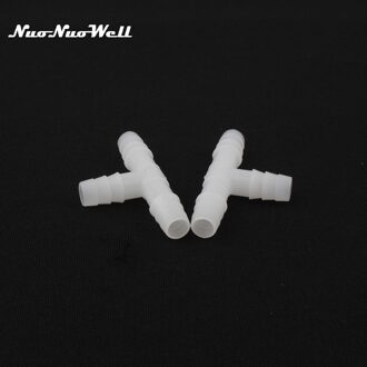 6Pcs Nuonuowell Pe 8Mm Slang Gelijke Tee Connector Voor Aquarium Luchtpomp Water Tank Aquarium Joint Pipe milieu Fittings