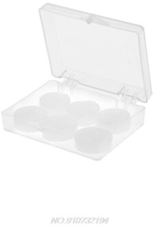 6Pcs Oordopjes Beschermende Oordoppen Silicone Soft Waterdicht Anti-geluid Oordopjes Protector Zwemmen Douchen Water Sport N20 20 doorzichtig