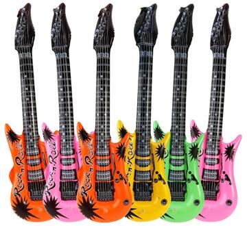 6pcs Opblaasbare Gitaar Ballon Party Accessoires Opblaasbaar Speelgoed Kinderen voor Kid Party Gunsten Supplies