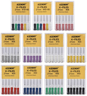 6Pcs/Pack Dental Hand Use K-Files 21mm Stainless Steel Endodontic Root Canal Files Dentist Tools Dental Lab Instruments