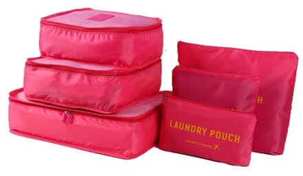 6pcs Packing Cubes Luggage Bags Organizer Durable Travel Travel Luggage Packing Organizers Set with Toiletry Bag Burgundy
