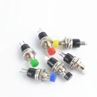 6pcs PBS-110 7MM Momentary Push button Switch Press the reset switch Momentary On Off Push Button Micro SwitchNormally Open NO