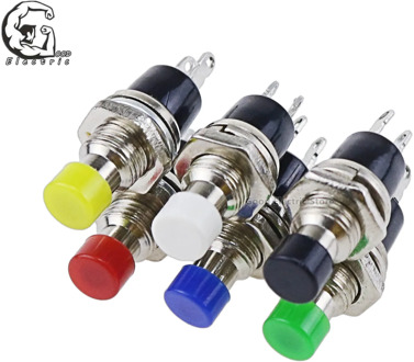 6pcs PBS-110 Mini Momentary Push Button Switch for Model Railway Hobby 7mm pbs110 red yellow green blue black white