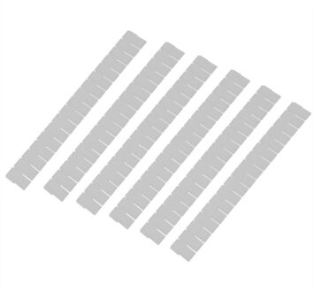 6Pcs Plastic Lade Closet Grid Divider Tidy Organizer Container Thuis Opslag Wit