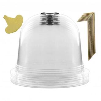 6Pcs Plastic Plant Thermostaat Cover Transparante Film Beschermen Balkon Planten Onderdak Thicken Waterdicht Winddicht Schaduw