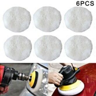 6Pcs Polijsten Motorkap Buffer Pads Zachte Wol Voor 9 Inch & 10 Inch Auto Polijstmachine Gloednieuw En