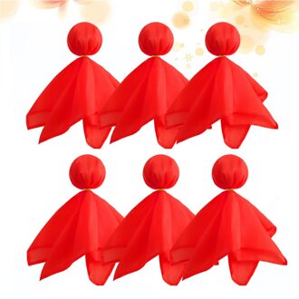 6Pcs Professionele Voetbal Boete Vlag Gooien Vlaggen Voetbal Sport Boete Props Voetbal Game Accessoire Voor Outdoor (Geel) Rood