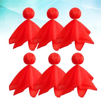 6Pcs Professionele Voetbal Boete Vlag Gooien Vlaggen Voetbal Sport Boete Props Voetbal Game Accessoire Voor Outdoor (Geel) Rood