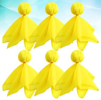6Pcs Professionele Voetbal Boete Vlag Gooien Vlaggen Voetbal Sport Boete Props Voetbal Game Accessoire Voor Outdoor (Geel)