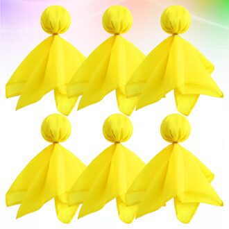 6Pcs Professionele Voetbal Boete Vlag Gooien Vlaggen Voetbal Sport Boete Props Voetbal Game Accessoire Voor Outdoor (Geel)