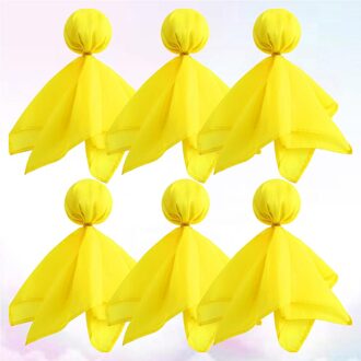 6Pcs Professionele Voetbal Boete Vlag Gooien Vlaggen Voetbal Sport Boete Props Voetbal Game Accessoire Voor Outdoor (Geel)