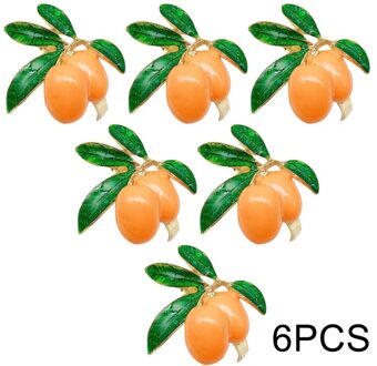 6Pcs Serviette Ring Citroen Servetring Hotel Servet Houder Cirkel Party Tafel Decor Servet Gesp West Diner Handdoek Party bruiloft fruit A