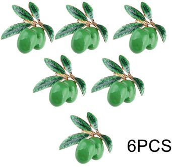 6Pcs Serviette Ring Citroen Servetring Hotel Servet Houder Cirkel Party Tafel Decor Servet Gesp West Diner Handdoek Party bruiloft fruit C