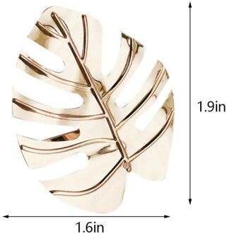 6Pcs Serviette Ring Citroen Servetring Hotel Servet Houder Cirkel Party Tafel Decor Servet Gesp West Diner Handdoek Party bruiloft Leaf B