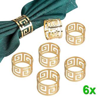 6Pcs Serviette Ringen Legering Servet Houder West Diner Handdoek Servet Ring Party Decoratie Tafel Decoratie Accessoires Tool Hogard 1