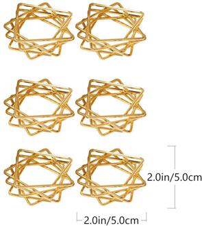6Pcs Serviette Ringen Legering Servet Houder West Diner Handdoek Servet Ring Party Decoratie Tafel Decoratie Accessoires Tool