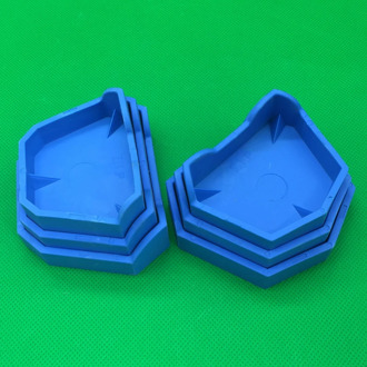 6Pcs/set 3 Sizes Dental Model Base Set Dental Mold Plaster Base Denture Tray Dental Lab Former Base Kit Oral Hygiene Care