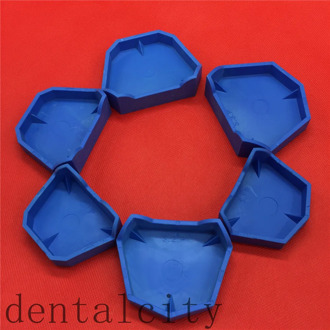 6Pcs/set Dental Model Base Set Dental Mold Plaster Base Denture Tray Dental Lab Former Base Kit Oral Hygiene Care 3 Sizes