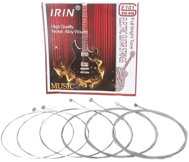 6pcs/set E101 Electric Guitar Strings Steel Core Nickel Alloy Wound (.010-.046) Y4UB