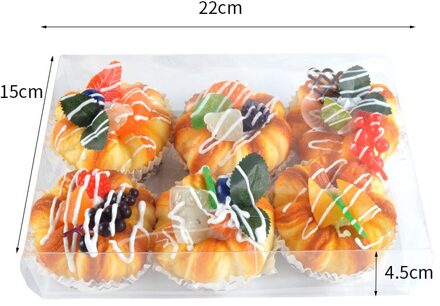 6pcs Simulatie Cake voedsel Levensechte donut fruit kleine brood bakkerij home decoratie etalage party fotografie props